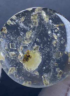 天然水晶包裹体黄色矿石吊坠裸石男女款水晶挂坠毛衣链饰品