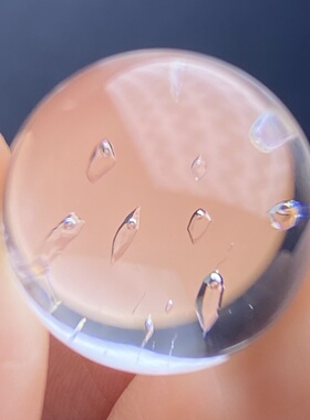 天然白水晶满天星水胆吊坠圆珠DIY水胆单珠饰品项链16mm一物一图
