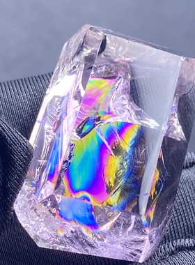 天然紫水晶彩虹吊坠男女款紫晶饰品项链挂坠一物一图