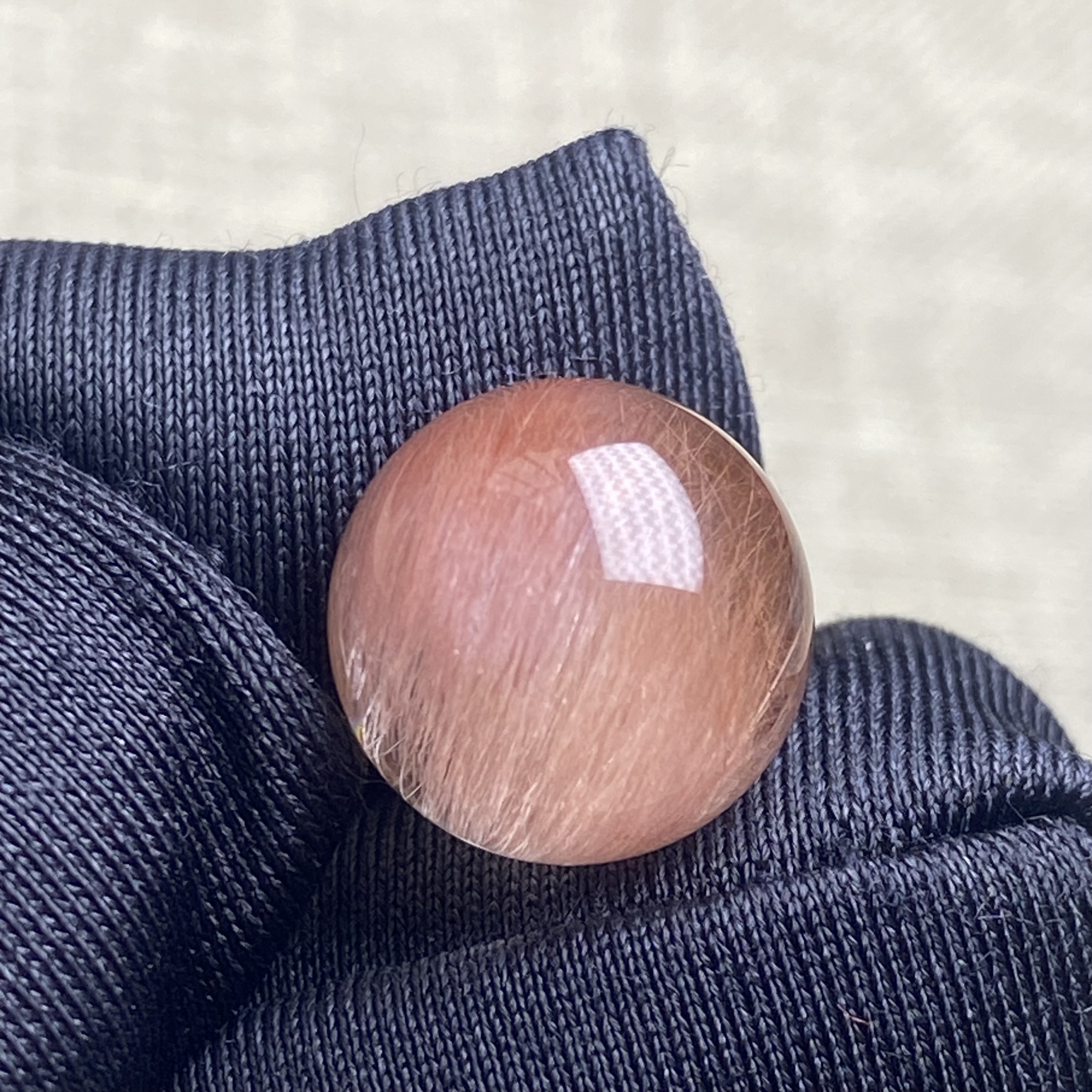 天然水晶红兔毛吊坠圆珠DIY兔毛单珠饰品项链12mm一物一图图片