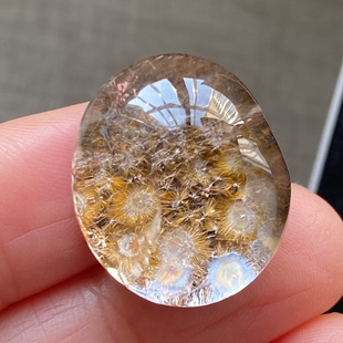 天然水晶针铁矿吊坠裸石男女款水晶项链饰品挂坠一物一图