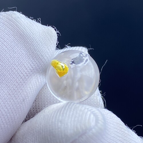 天然水晶包裹体油胆吊坠圆珠DIY水晶单珠饰品可做戒指8.5mm