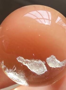 天然黄水晶包裹体矿石吊坠圆珠DiY水晶单珠饰品项链23mm一物一图