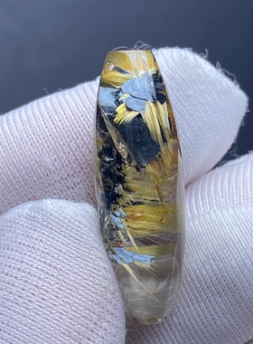 天然水晶钛晶花桶珠吊坠裸石发晶花饰品项链配饰一物一图