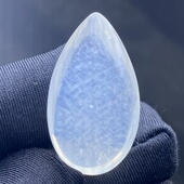 天然白水晶蓝针吊坠裸石男女款 水晶项链挂坠 一物一图