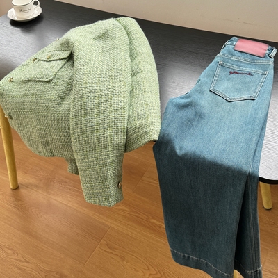 粗花呢90%鸭绒小香风羽绒服外套