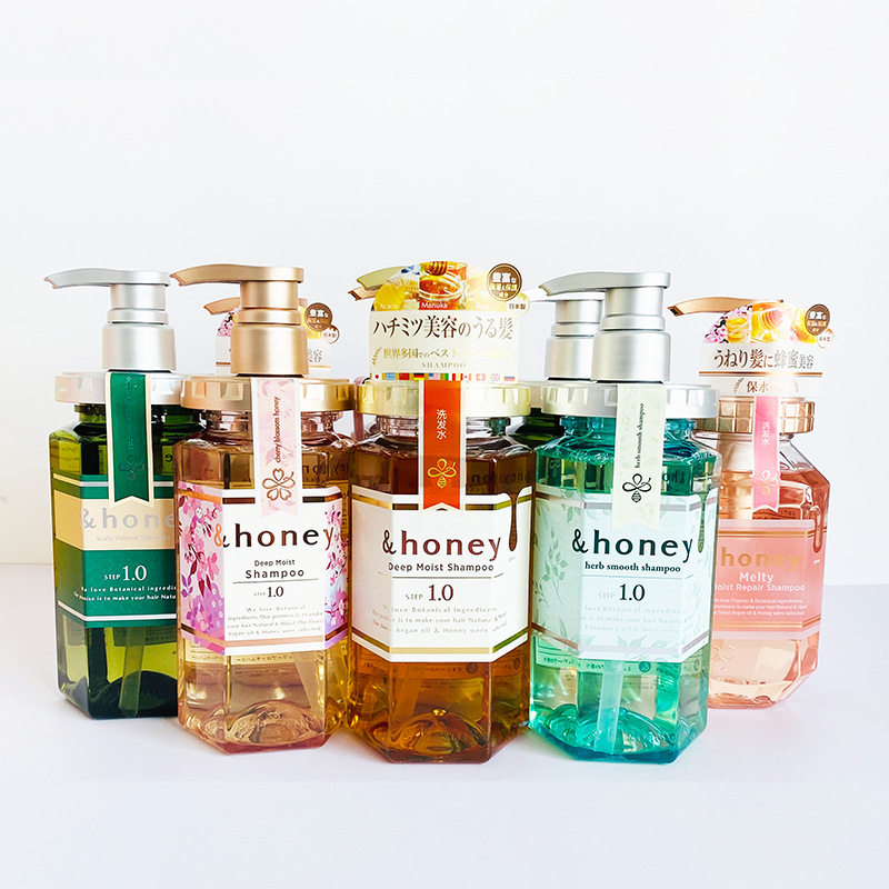 日本进口honey安蒂花子洗发水蜂蜜樱花洗发水护发素440ml正品洗头
