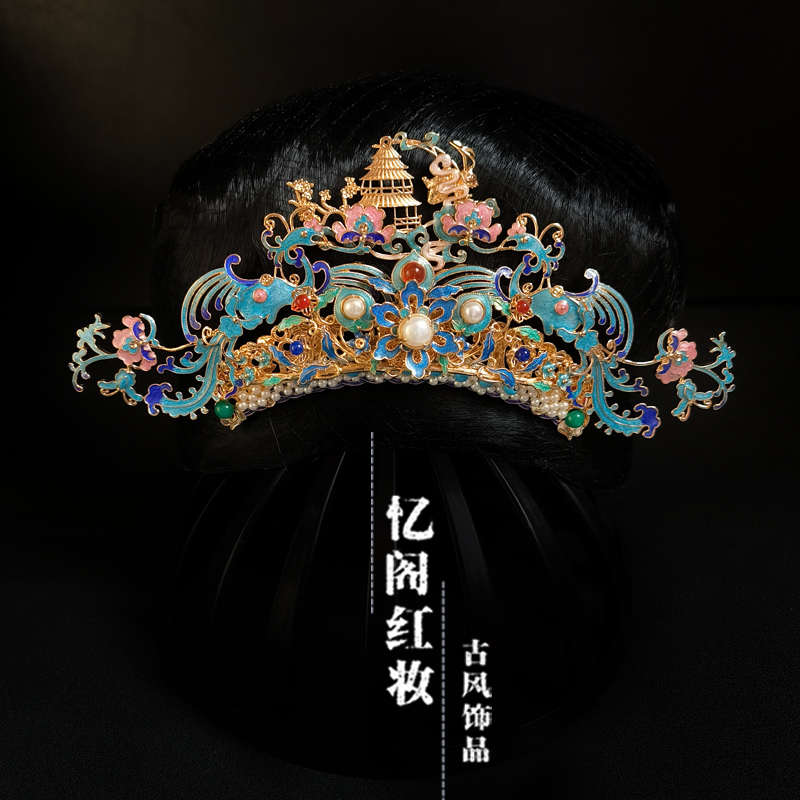 中式汉服古装秀禾龙凤配饰凤冠