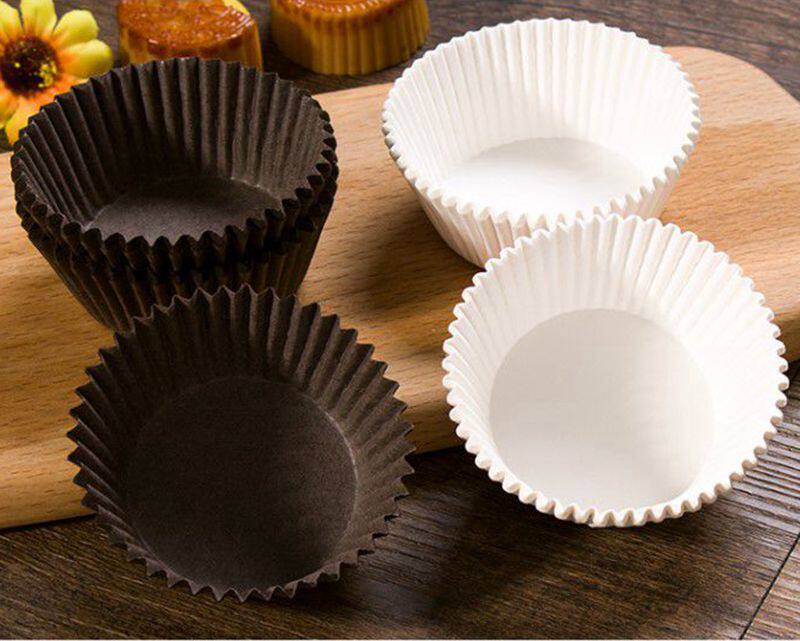 纸杯蛋糕纸托烤箱专用雪媚娘纯色防油纸托8cm曲奇烘焙面包纸包邮