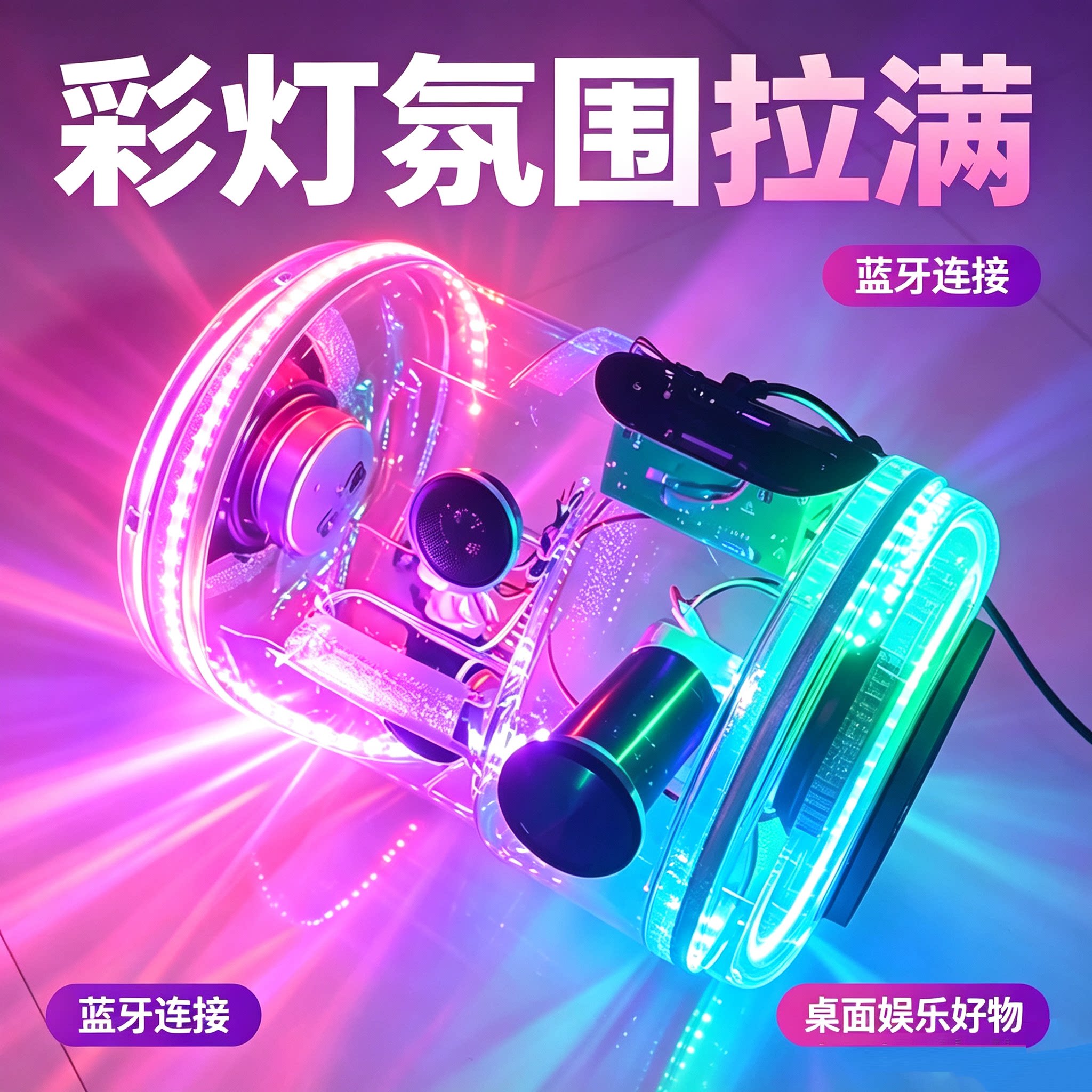 抖音同款透明水桶蓝牙音箱定制