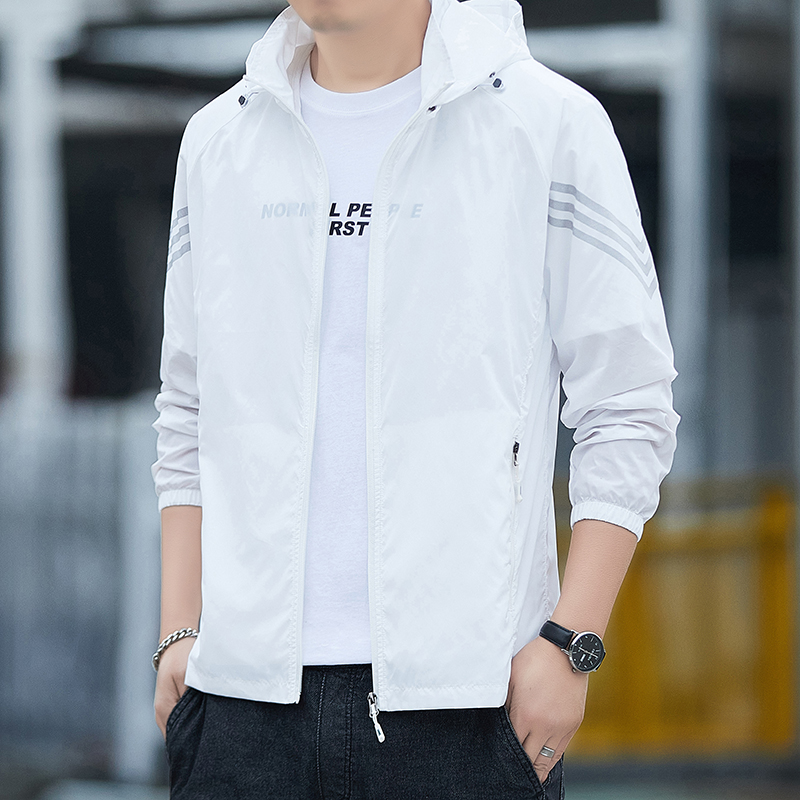 超薄透气冰丝防晒衣男夏季外套男
