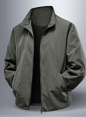 秋冬款立领工装夹克2025新款休闲上衣服户外运动加绒加厚外套男潮