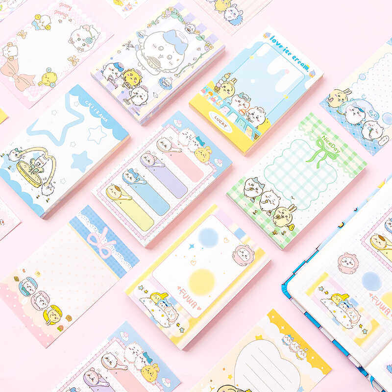 日系可爱卡通chiikawa吉伊卡哇自嘲熊彩页便签本留言记事便签纸,文具电教/文化用品/商务用品,便签本/便条纸/N次贴,淘宝优惠券,粉丝福利购,淘宝优惠卷
