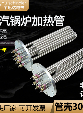 蒸汽发生器锅炉加热管蒸烫机电热管12/18/24KW发热器140/150法兰