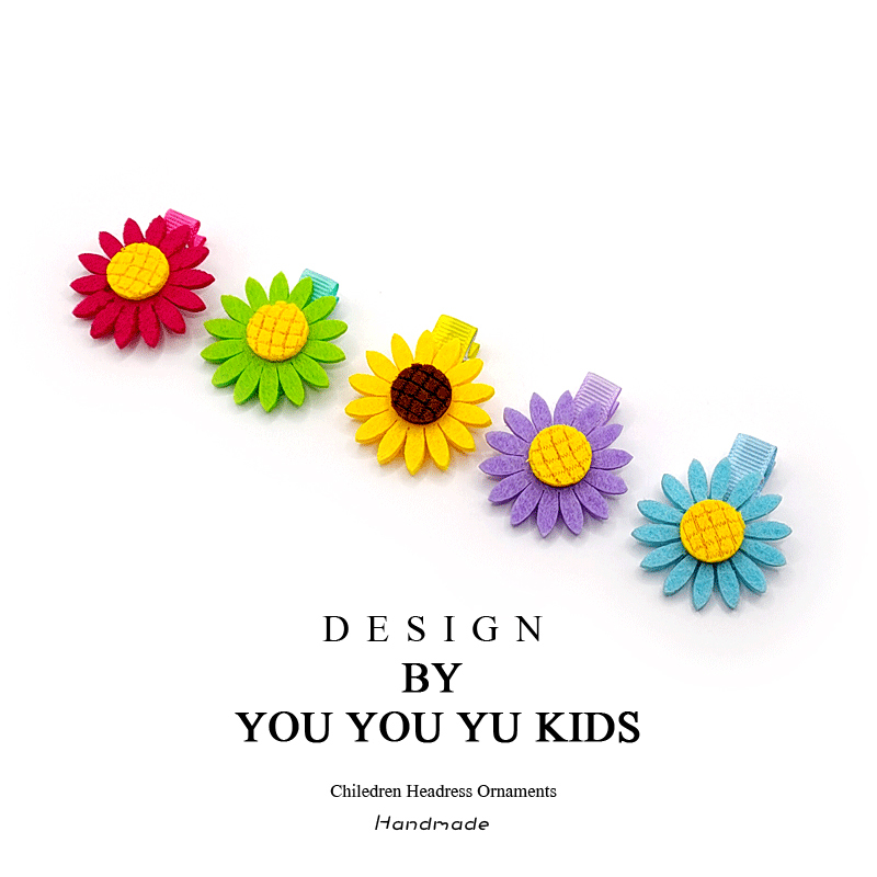 2024新款前额刘海侧边夹发夹子头饰头发卡子女鸭嘴向日葵太阳花朵
