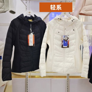 拼接插肩袖 连帽5627 装 清仓不退轻系显瘦女羽绒服外套连帽开衫