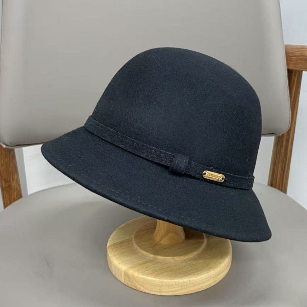 日系高品质赫本风纯羊毛呢渔夫帽高级感毡帽小礼帽显脸小盆帽女冬