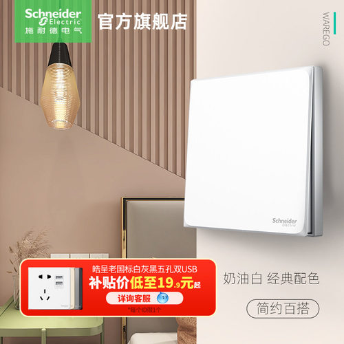 施耐德官旗插座白金灰黑