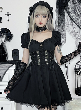 wannathis 哥特风蔷薇洛丽塔公主裙女仆连衣裙女漫展cos服轻lo裙
