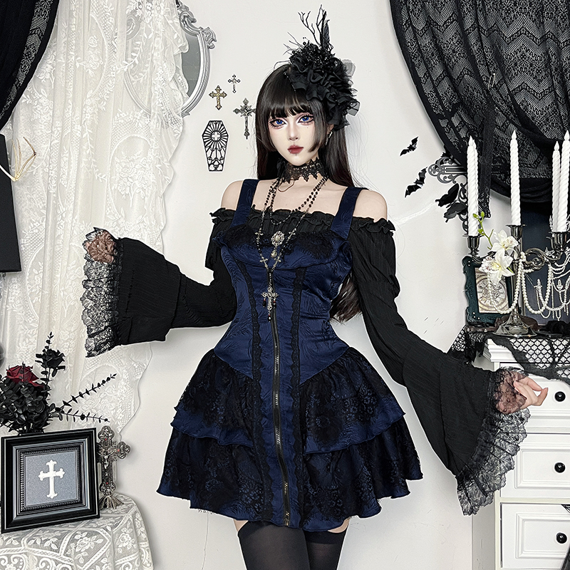 s万圣节穿搭暗黑风少女套装