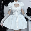 洛丽塔亚裙 亚文化罩衫 cosplay女装 白色哥特lolita女仆连衣裙套装