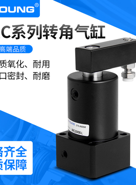 XYOUNG气动旋转夹紧气缸SRC32X180-L下压转角气缸SRC32X90-R-D