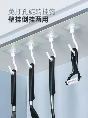Adhesive hook strong adhesive paste Wall Wall Wall Wall load-bearing suction cup kitchen adhesive hook no trace adhesive door rear punch-free hook
