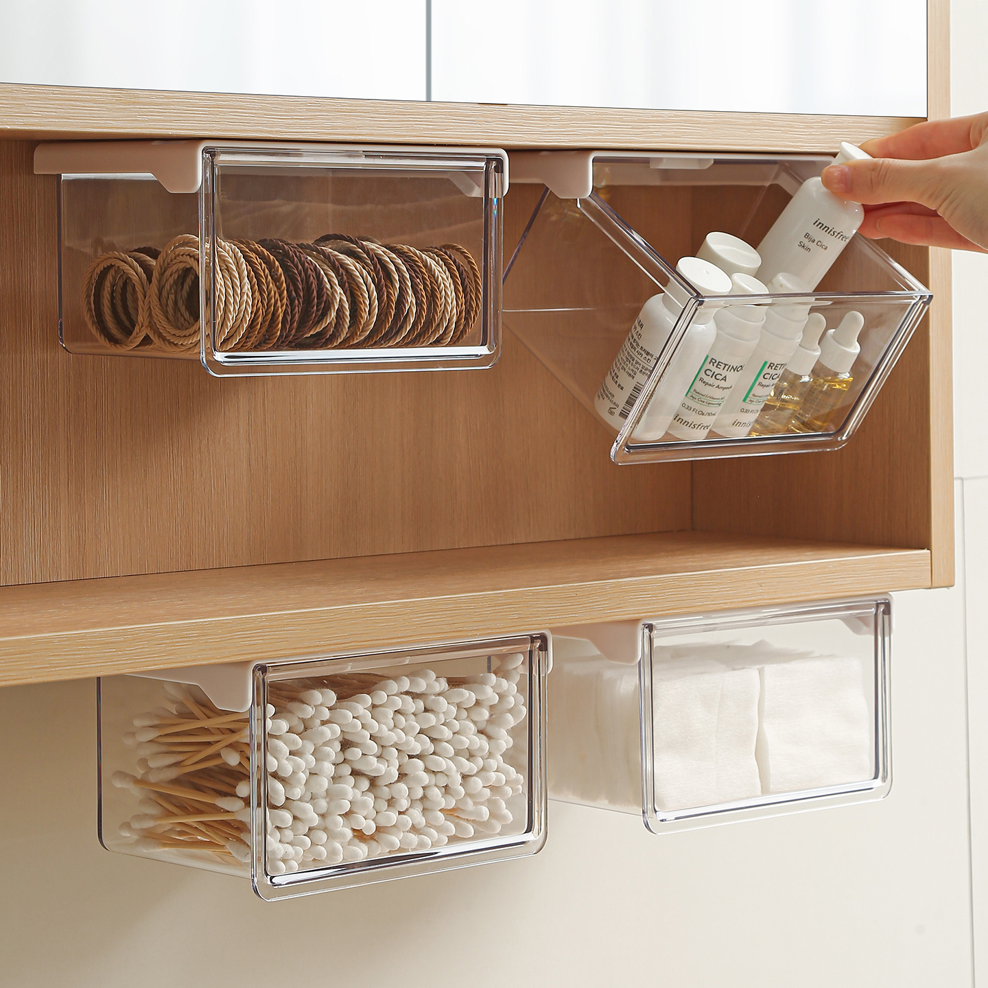 镜柜收纳盒抽屉式卫生间