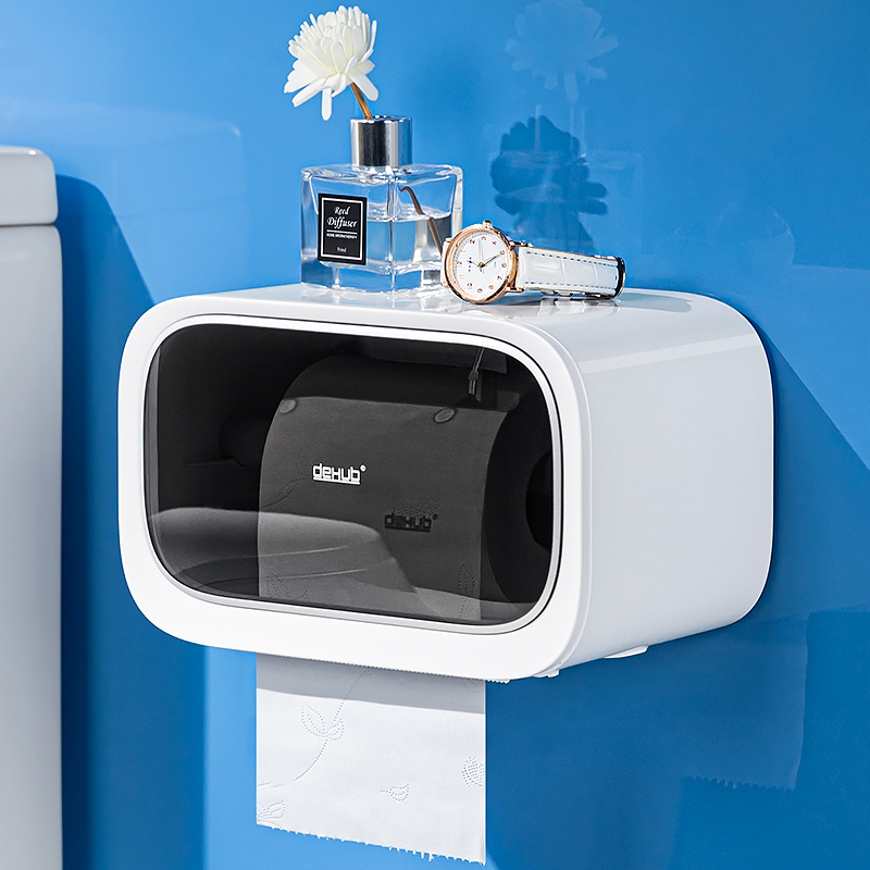 卫生间厕纸盒卷纸挂架免打孔卫生纸置物架壁挂式厕所抽纸盒纸巾盒