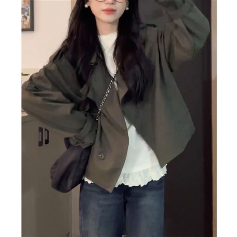 短款英伦风风衣外套女2026秋季新款巨好看的小个子正流行爆款韩版