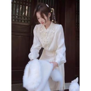 新中式国风改良汉服上衣马面裙套装女小个子冬季穿搭一整套高级感