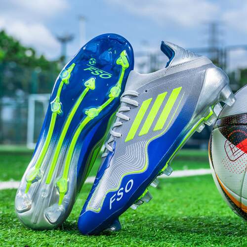 跨境新款足球鞋AG长钉男女款碎钉耐磨训练青少年外贸soccer shoes