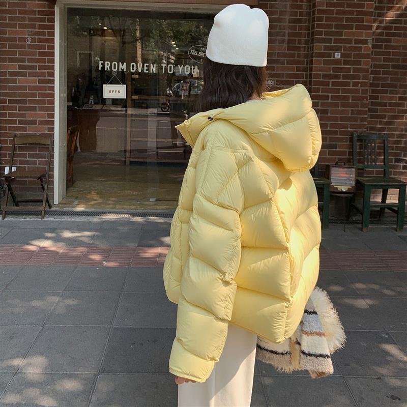 云朵泡芙棉服女装新款冬季2026年新款百搭超好看短款鹅黄色面包服