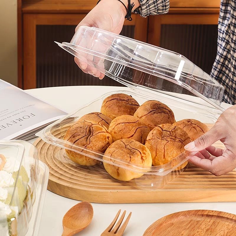 麻薯瑞士卷网红瑞士卷包装盒子大号山姆加厚烘焙高档方形带盖透明