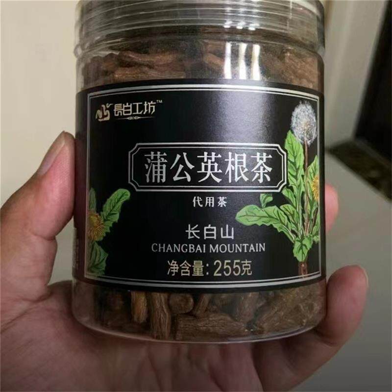 新货长白工坊蒲公英根茶255g 长白山蒲公英婆婆丁炒制