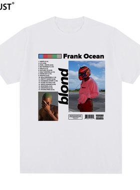 Frank Ocean短袖T恤法海字母饶舌街头重机车嘻哈男女文字专辑封面