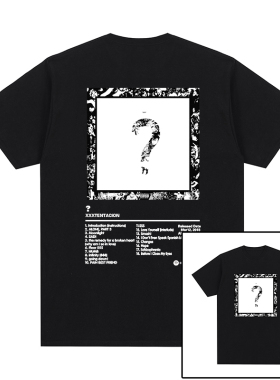 XXXTENTACION短袖T恤问号Numb高街男女联名同款印花超火Ins个性潮