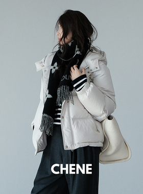 CHENE YI|Limonta95大朵白鹅绒可拆卸两穿式马甲/鹅绒外套羽绒服