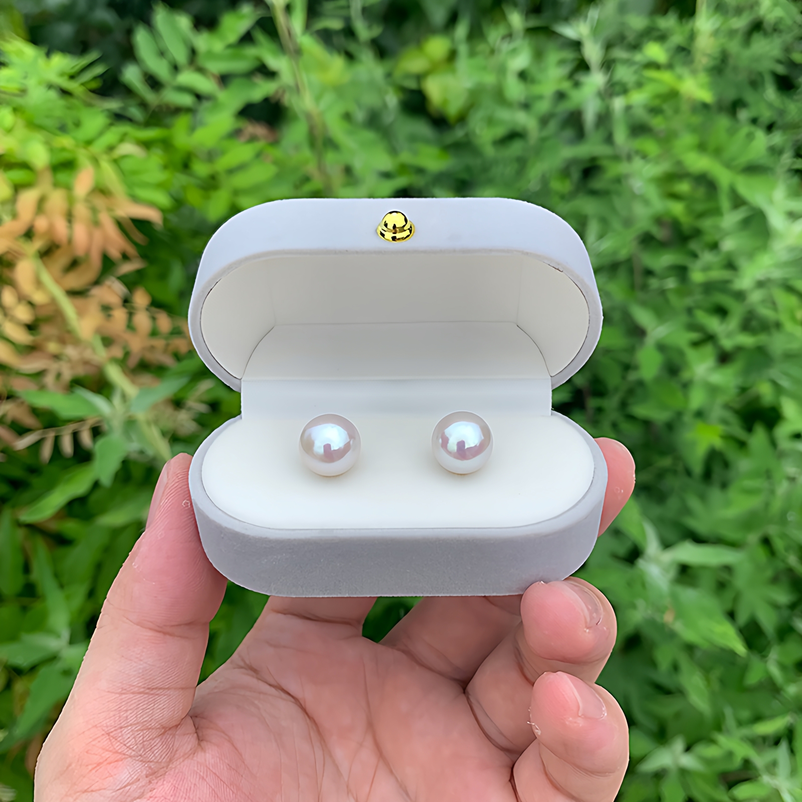 爱迪生淡水珍珠S925纯银素耳钉