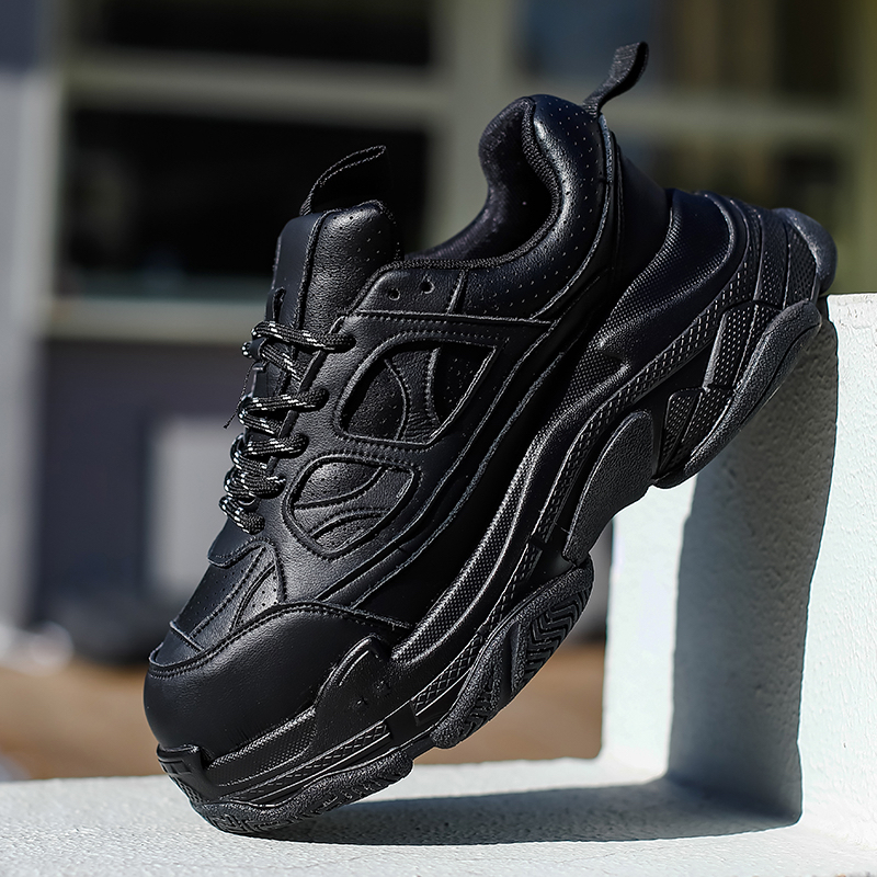 欧洲站男鞋潮牌高级感网红爆款春秋透气百搭款老爹鞋增高运动鞋男