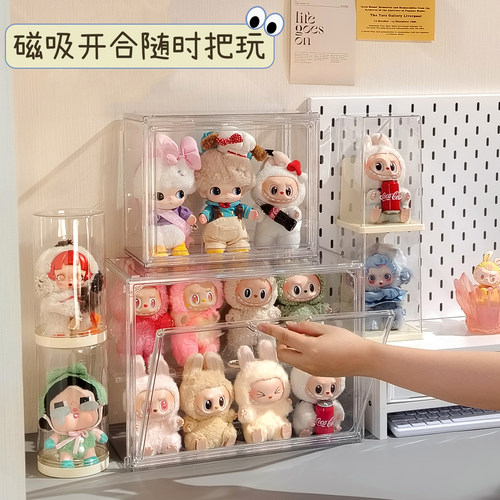 labubu搪胶挂件透明收纳展示架