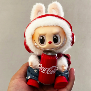 耳机娃衣套装适用于labubu可乐泡泡玛特二三代拉布布盲盒玩偶衣服