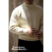 柴米重磅加厚半高领毛衣男纯棉厚实休闲宽松落肩打底美式 复古咔叽