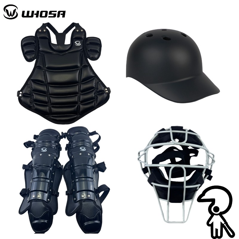 WHOSA 成人款 棒球捕手护具 台湾制造接手护具套装 专业减震防护