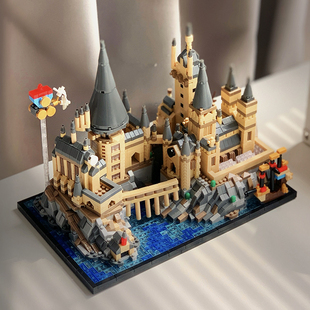 哈利波特霍格沃茨城堡积木拼图高难度拼装玩具男孩生日新年礼物女