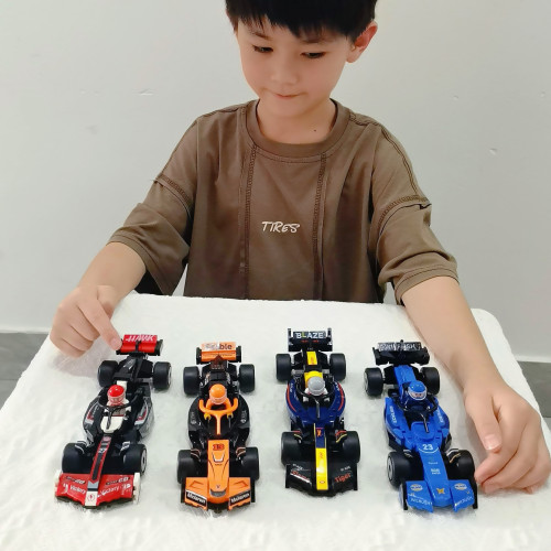 F1方程式赛车积木跑车小汽车拼装玩具儿童盲盒学生奖品送男孩礼物