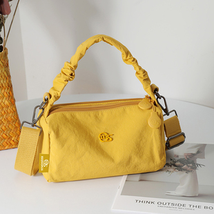 尼龙时尚包女帆布手提包2025夏季新款百搭斜挎包休闲简约单肩女包