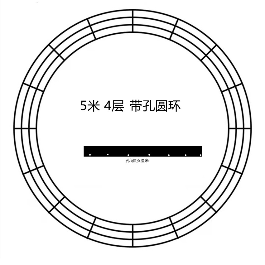 水晶定位珠带孔圆环吊顶方管铁艺