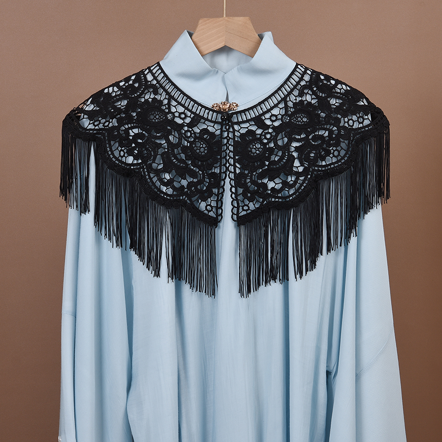 百搭镂空复古流苏云肩旗袍配饰