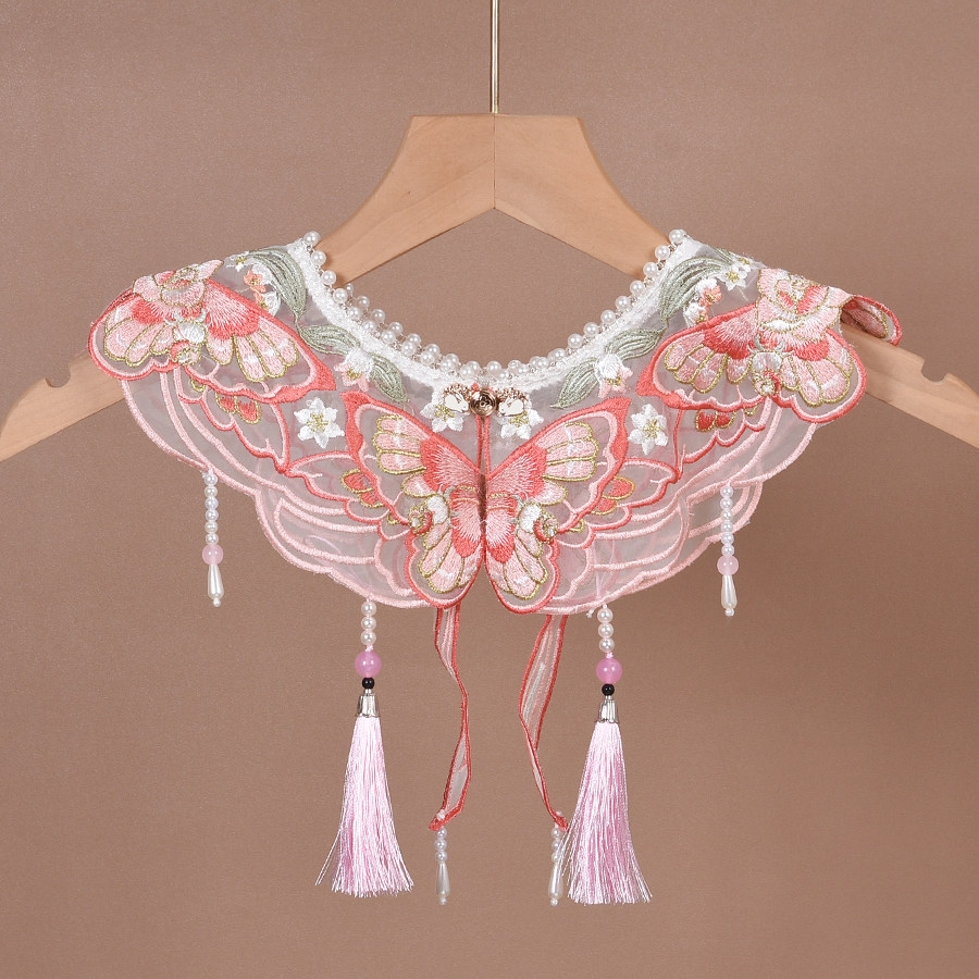 婴幼儿童百搭可爱古风蝴蝶刺绣云肩女宝宝周岁生日小披肩装饰假领,童装/婴儿装/亲子装,假领,淘宝优惠券,粉丝福利购,淘宝优惠卷